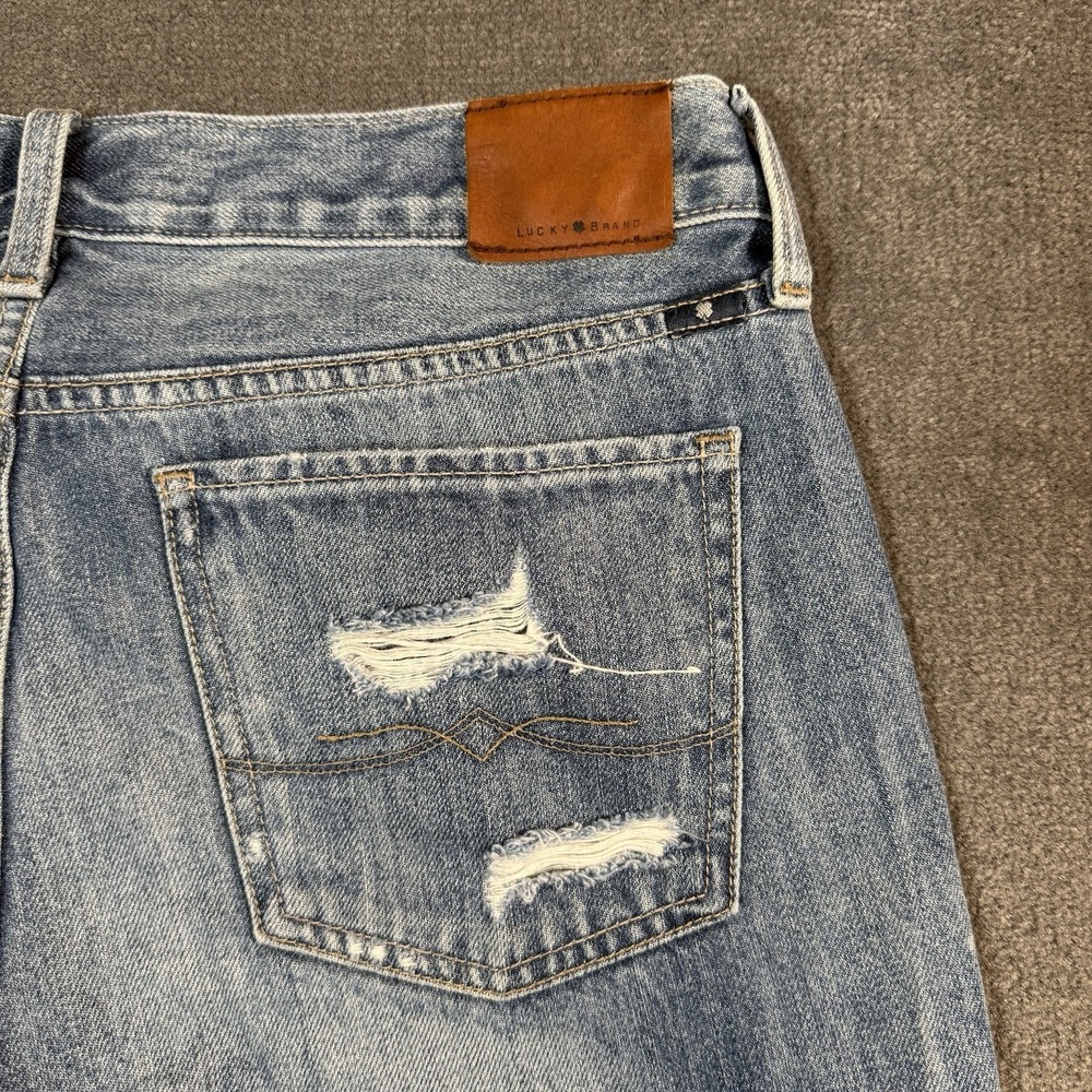 Lucky Brand Sienna Slim Boyfriend Jeans Women's 4/27 Med Wash Denim Distressed - Picture 5 of 16